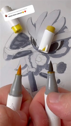 Metal Silver the Hedgehog from Sonic Movies! #art #markers #drawing #sonic #shortsart #shorts