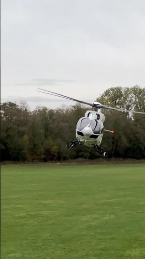 From a low pass into a landing - Airbus H145 helicopter…