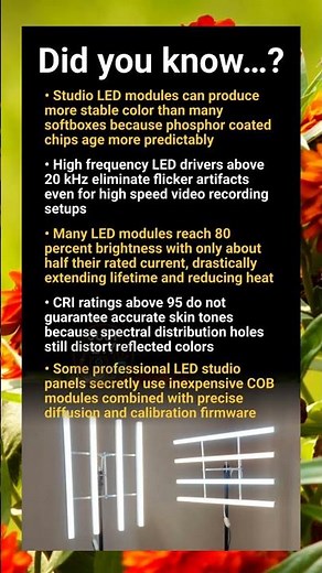 LED studio light module DIY: color science, flicker myths and thermal limits