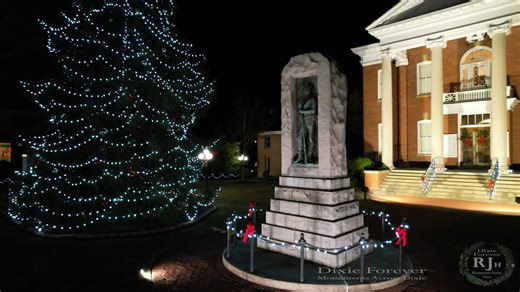Christmas Across Dixie! Louisa County Courthouse and Confederate Memorial in Louisa, Virginia! -RJ “Christmas Day in the Confederacy was observed with that peculiar mixture of solemnity and cheer which the times demand. Our gallant armies in the field had no mince pies nor plum puddings, but they had the music of ‘Dixie’ and the consciousness that they were defending the homes of those who still enjoyed the old-fashioned Southern Christmas. God bless our soldiers, and grant them many more Christ
