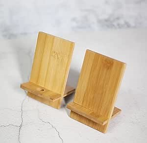 Phone Stand - Bamboo Wooden Cell Phone Stand - Mobile Phone Stand - Small Tablets Stand