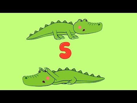 Five Crocodiles - educational video for kids - learning to count to five