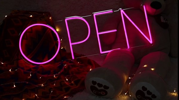 Custom Neon Open Signs for Business,Personalized Led Open Signs for Business Window Studio Storefront Bar Salon Cafes Restaurant Pubs
