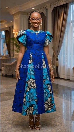Royal Blue Ankara Dress Styling 💙 Elegant African Fashion Look for Special Occasions ✨ #ankaradress