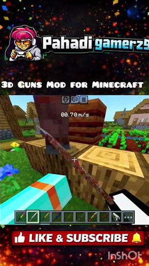 Minecraft 3D knife mod #minecraft #shortsfeed