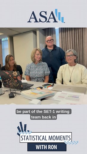 ASA Executive Director Ron Wasserstein checks in from ASA headquarters with three colleagues: Anna Bargagliotti (Loyola Marymount University), Kaycie Maddox (ASA), and Christine Franklin (University of Georgia). They spent several days at the ASA reviewing feedback on the upcoming “Statistical Education of Teachers” (SET 2) report, a follow-up to the first SET report published in 2015. Building on the pre-K–12 GAISE II framework, SET2 provides a rich structure for teacher knowledge, key ideas, a