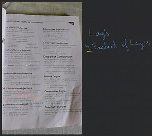 ADJECTIVE AND DECREE OF COMPARISONNumeral AdjectiveThose adje... | Filo