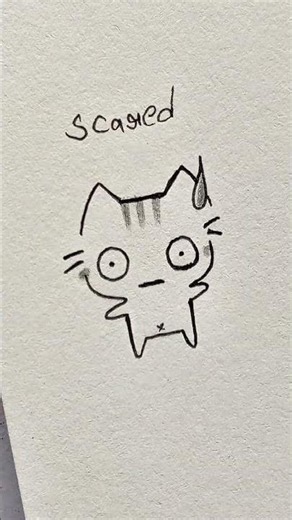 How to draw a cute cat easily ✨ #art #drawing #howtodraw #tutorial