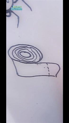 🧻 Easy Drawing By Beautiful Paper Roll Step By Step 🧻#mahtodrawing
