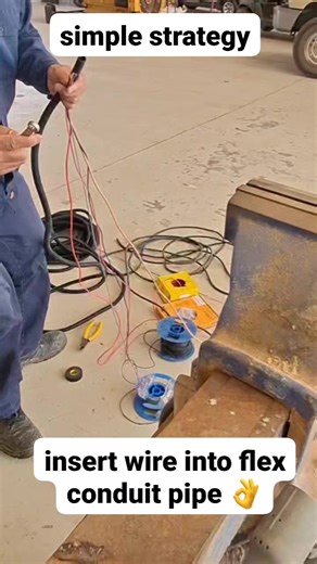 28K views · 175 reactions | simple strategy,insert wire into flex conduit pipe #tips #diy #tutorial #strategy #trick #car #engine #repairs #autoelectrician #mechanic Mechatronics Tyronn | Mechatronics Tyronn | Facebook