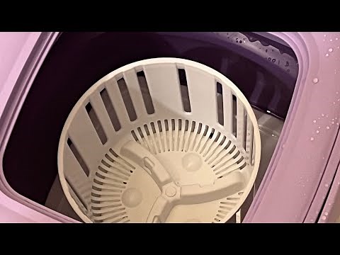 (Full video) 1st time using TEMU collapsible mini 💜🧺washing machine #temu #miniwashingmachine