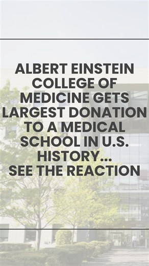 The widow of former Wall Street financier David Gottesman is taking on student debt the ol’ fashioned way: big-time charitable giving. Dr. Ruth Gottesman, former professor at the Albert Einstein College of Medicine in the Bronx, just donated $1 billion — the largest donation to a medical school in U.S. history — to cover tuition for all students… forever. | The Pour Over