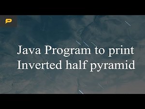 Java Program to print Inverted half pyramid