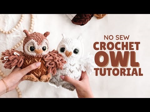 NO SEW Crochet Owl Step-by-Step Tutorial🦉✨