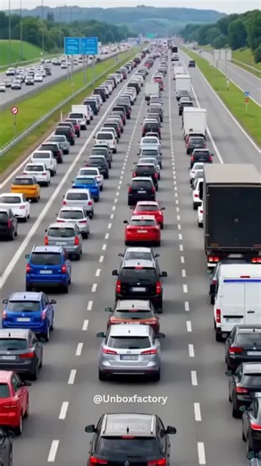 GERMANY’S “EMERGENCY LANE” LAW SAVES LIVES In Germany, drivers are legally required to create an “emergency lane” (Rettungsgasse) during traffic jams by moving their vehicles to the sides of the road. This creates a clear path for ambulances, fire trucks, and police vehicles to pass through quickly. Important Details • Mandatory by law in Germany • Drivers move left and right to create a lane • Allows emergency vehicles to pass quickly • Applies on highways and multi-lane roads • Violations can 