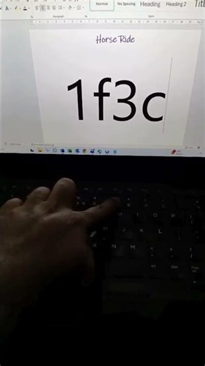 How to Type 🏇 Horse Ride Emoji in MS Word | Type 1F3C7 + ALT+X Shortcut | Emoji Keyboard Trick 2025