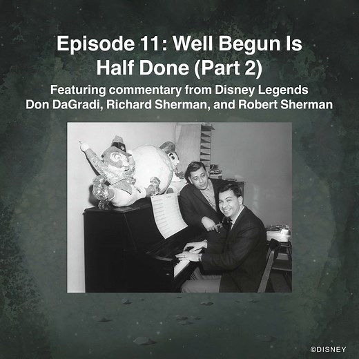 Take a listen to more excerpts from the Mary Poppins story meeting with P.L. Travers, Don DiGradi, and The Sherman Brothers as they discuss various scenes and songs from the first concept of the script, as well as Travers' first listen of "Feed The Birds" by The Sherman Brothers. Listen to the new episode of Disney—A Recorded History podcast out now wherever you stream podcasts. Don’t forget to follow and subscribe to keep up with new episodes! https://podcasts.apple.com/us/podcast/disney-a-reco
