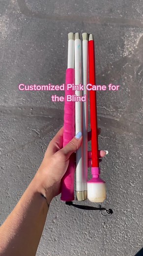 Custom cane for the Blind & Visually Impaired! #instructorfortheblind #visuallyimpaired #disabilityawareness #whitecane #blind #nycteacherlife