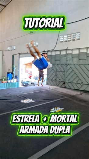 Tutorial Estrela + Mortal Armada Dupla 🤸🏻‍♂️🔥 #tutorial #mortal #capoeira #tricks #tricking