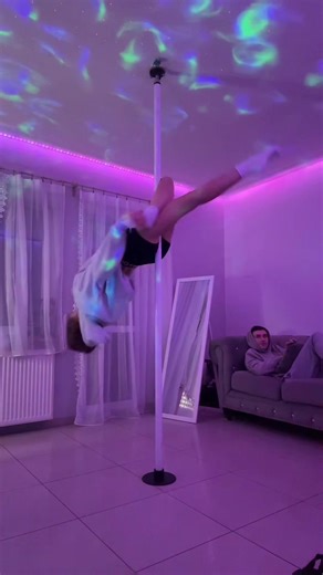 he admires me? #poledance #spinningpole #ledlights #poledancelove | pole dancing