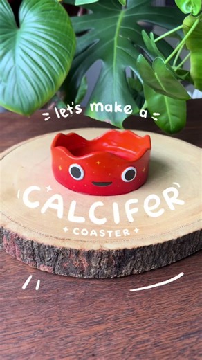 DIY Calcifer Coaster Tutorial | Ghibli Inspired Craft