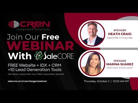 FREE Webinar: SaleCore + CREN MLS Real Estate Tools