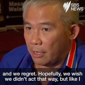 "[We're] a very emotional team." The Philippines' basketball coach speaks out against 'bullying' after an on-court brawl with Australia during the World Cup qualifiers. http://bit.ly/2IQQF8a | SBS News