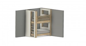 Full Over Full Bunk Bed DIY Build Plans With Shelves - Etsy