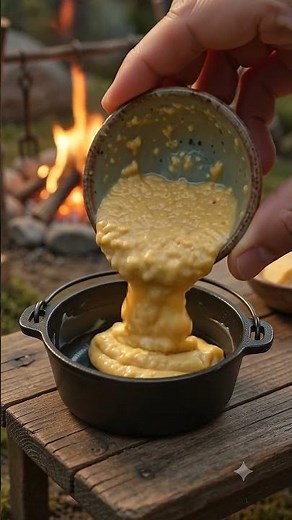 World's Smallest Cornbread in a Cast Iron Dutch Oven 🍞🔥