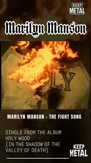 "The Fight Song" Single by Marilyn Manson from the album Holy Wood (In the Shadow of the Valley of Death). "Holy Wood" is the 4th studio album by MARILYN MANSON. It was released on November 11, 2000. #marilynmanson #john5 #twiggyramirez | Keep Metal