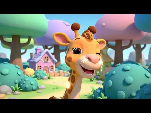 Funny Giraffe Says Hum Hum Hop | Tall Animal Songs & Kids Fitness Rhymes