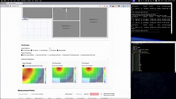 Showcase of wifi-heatmapper tool