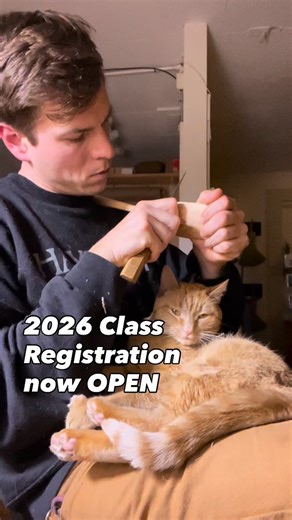 Eric McIntyre on Instagram: "Class Registration is OPEN for 2026 craft classes & your shop team is here to tell ya that if you want to play with natural materials, work with sharp tools, or have a chance at patting a small fuzzy friend on the head, here’s your chance! I do my best to get classes out for holiday gifting…a touch later than planned, but hopefully still helpful for some! Drop me a note if there is a way I can help with the gifting. Or just sign yourself (and a friend??) up and come 