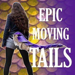 Making a moving dragon tail (see the comments for the full video). This is the simplest of the techniques I've used to make this kind of accessory. My favourite actually involves upholstery foam, but requires more time and tools (the first tail in the video was constructed that way). PS: yes, that's actually a 'nid, but "dragon" was more user-friendly... | Arborealkey - Costumes & Props