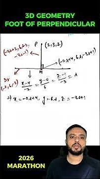 Foot of Perpendicular - 3D Geometry | CBSE Class 12 Maths #12thmathmentor