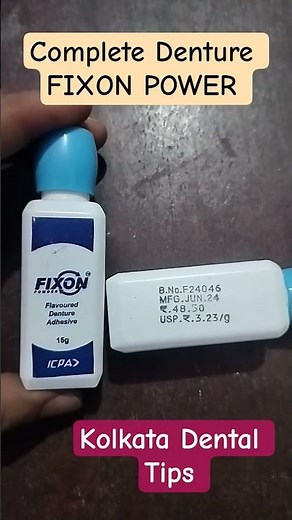 Complete Denture Use Fixon Powder #dentist #smiledesigndental #westbengal Kolkata Dental Tips