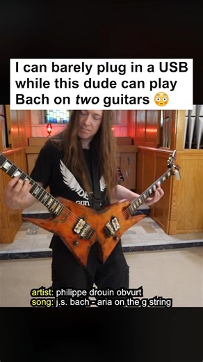 Bach on two guitars 😳 #guitar #bach #guitarcover #guitarist