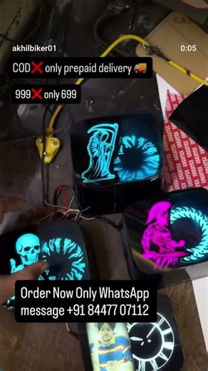 Splendor modified bike back light