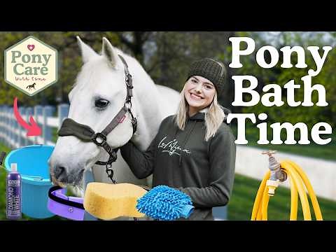 How to wash a horse! What REALLY happens when you try to wash a horse! Pony Care Series with Esme