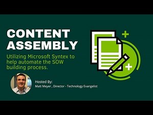 Streamline Your SOW Building Process with Microsoft Syntex: A Guide to Content Assembly