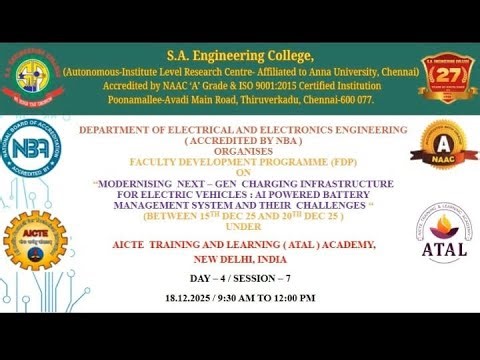 FACULTY DEVELOPMENT PROGRAMME (FDP) - DAY-4/SESSION - 7 - EEE