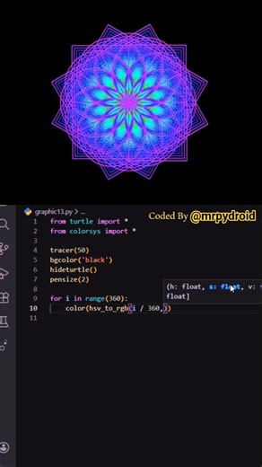 🔥 Mandala Art Made with Python #coding #python