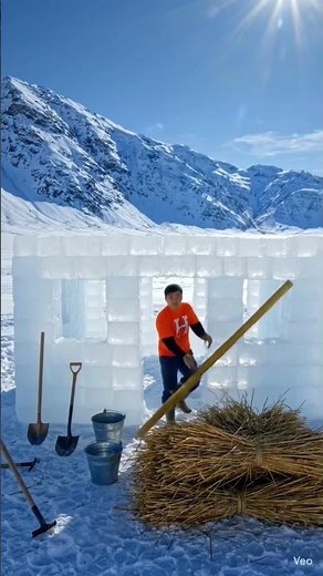 Building a Beautiful Ice House from Scratch | Amazing Frozen Home Construction