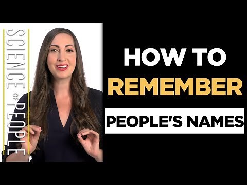 How to Remember Anyone's Name