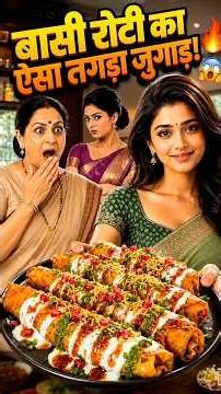 Basi Roti Fekne Ka Ilzaam? 10 Minute Mein Tandoori Roti Chaat Roll Banaya! 😱 #shorts #recipe #viral