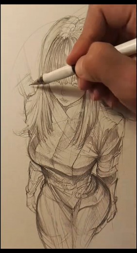 drawing an anime girl 🎨: @6.kaneda.6 #draw #drawing #anime #animegirl #animeart #art | On Spotlight