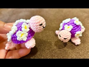 Crochet Mini Daisy Turtle Amigurumi Tutorial