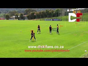 Kaizer Chiefs goalkeepers warming-up and training at the Kaizer Chiefs Village
