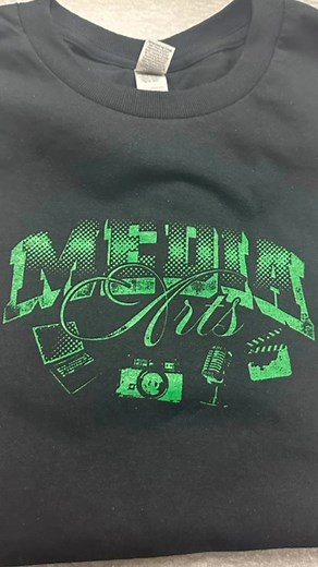 We have officially printed our first shirt in our screen printing studio! Graphic design major, Kaci Bruha created the design and our printing processes class completed every step of the screen printing process. | Media Arts CCC