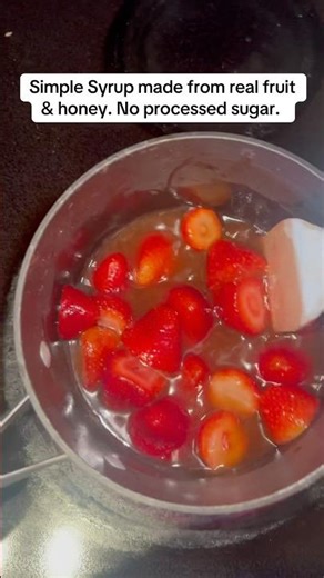 Strawberry Simple Syrup made real strawberries & honey. That’s it.